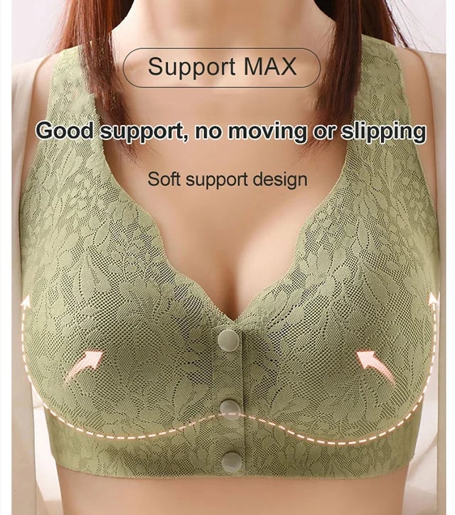 HOT🔥 Selling Seamless Plus Size Front Closure Button Bra