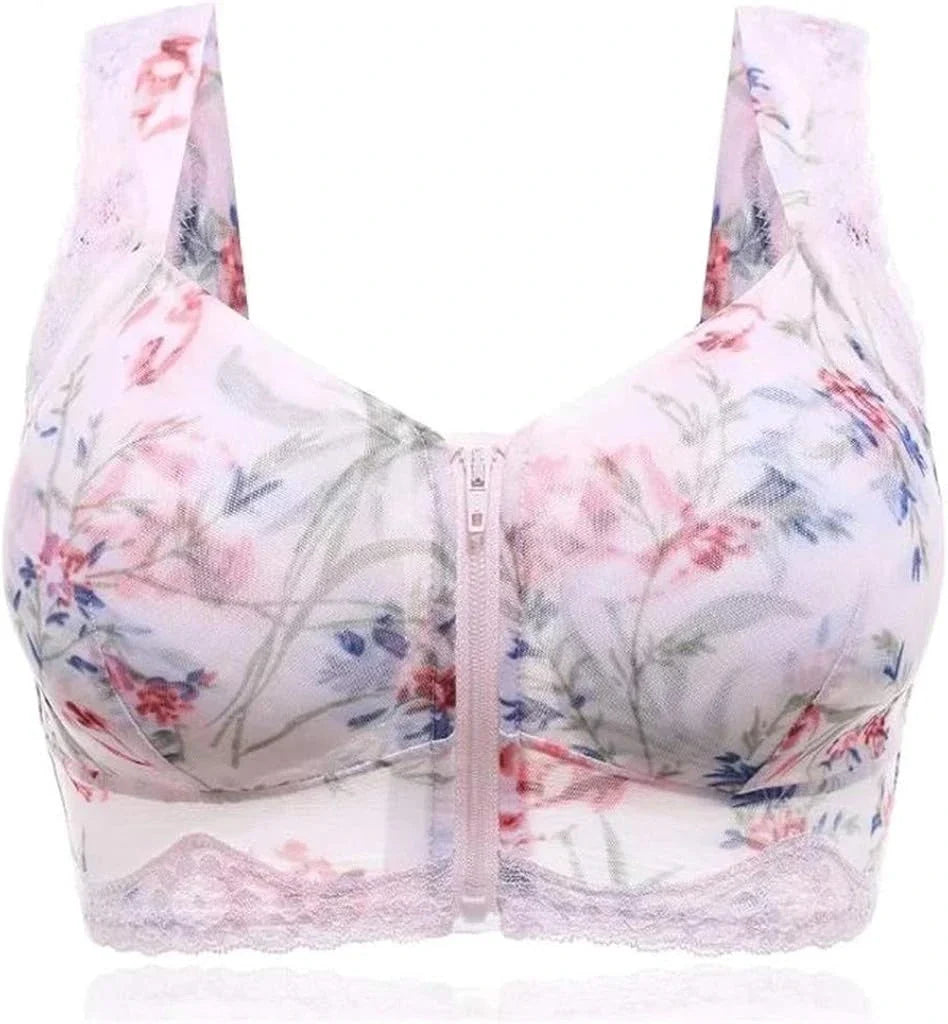 Upright Posture Zipper Wireless Floral