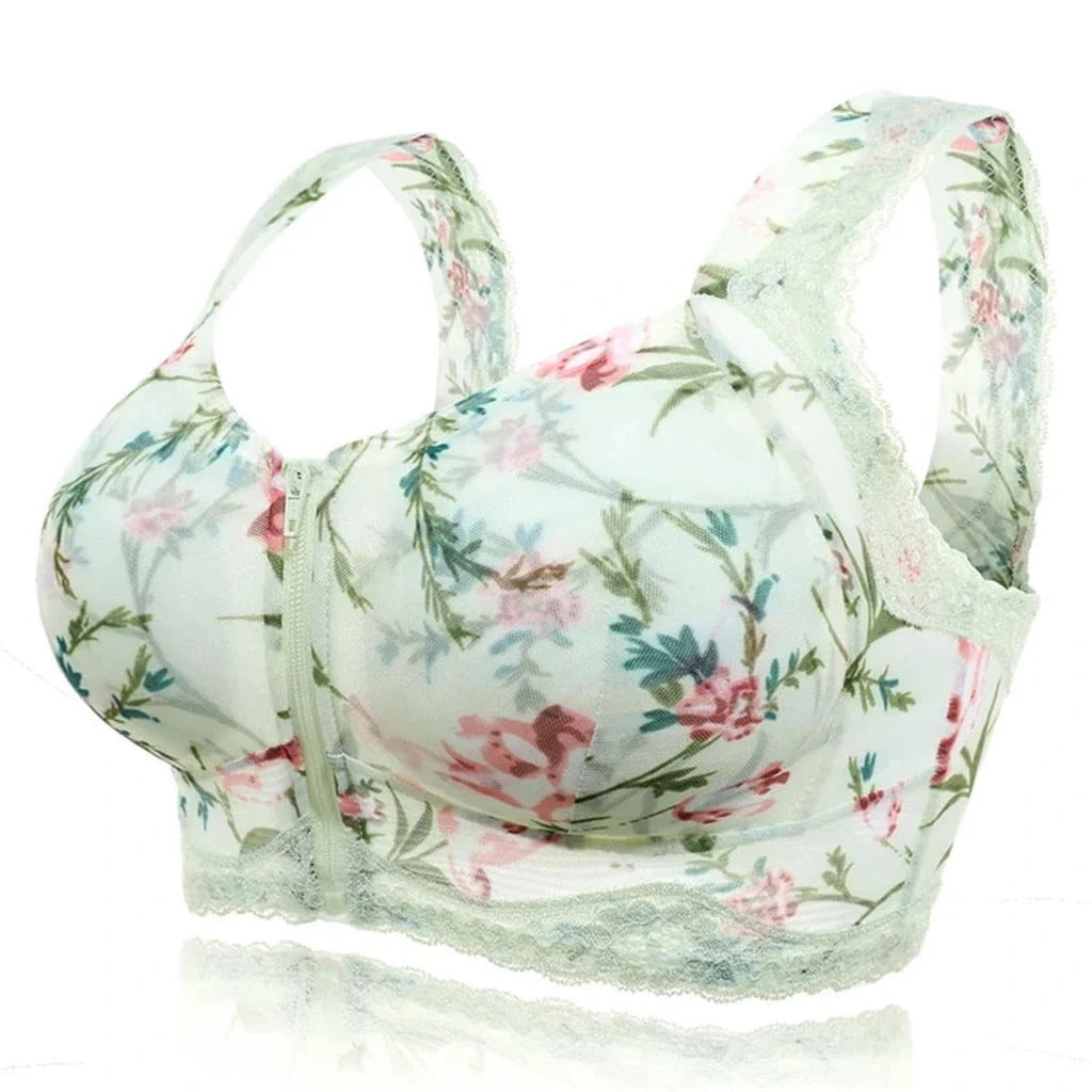 Upright Posture Zipper Wireless Floral